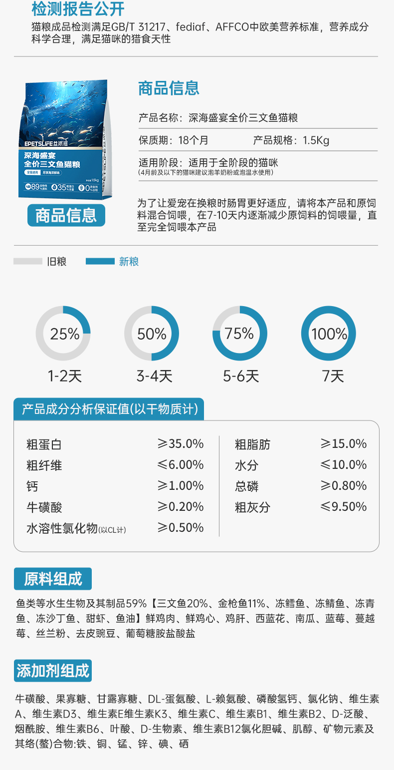 益派滋EPetsLife 经典1.5kg深海盛宴全价三文鱼猫粮